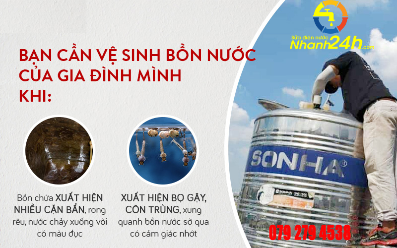 vệ sinh bồn nước nhựa