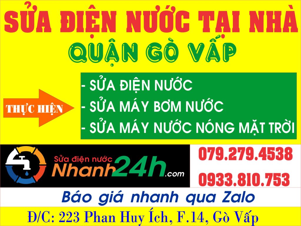 Sửa Điện Nước Quận Gò Vấp TP, HCM– Uy Tín Số 1 – Giá Rẻ thợ sửa điện nước tại nhà quận gò vấp