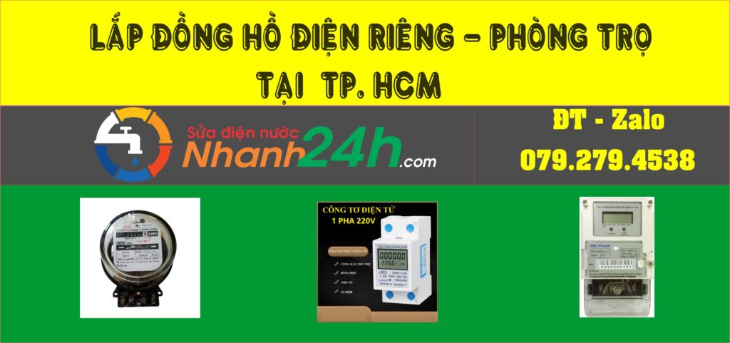 Lắp Đồng Hồ Điện Riêng -Uy Tín số 1 - Tp. HCM lap dong ho dien rieng